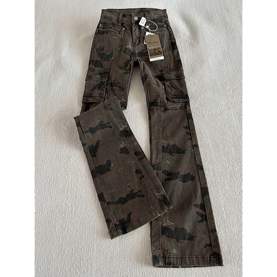 美式复古vibe迷彩牛仔裤男款裤子