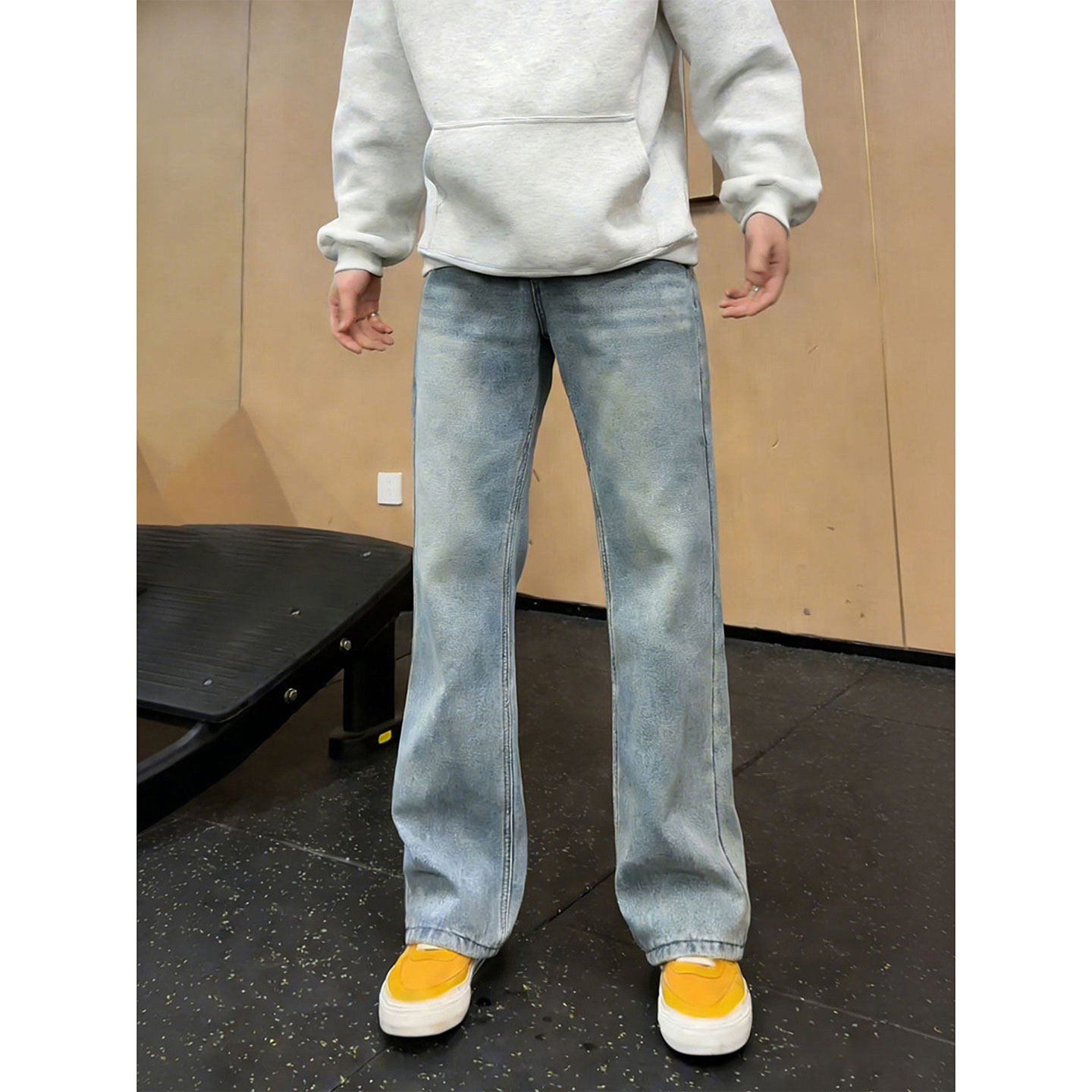 复古蓝微喇牛仔裤男女款秋冬美式高街vibe裤子修身显瘦直筒弯刀裤,男装,牛仔裤,淘宝优惠券,粉丝福利购,淘宝优惠卷