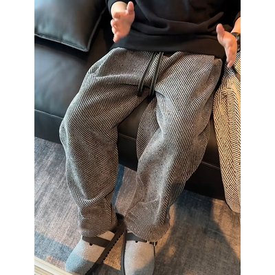 慵懒风男士秋冬灯芯绒休闲裤加绒