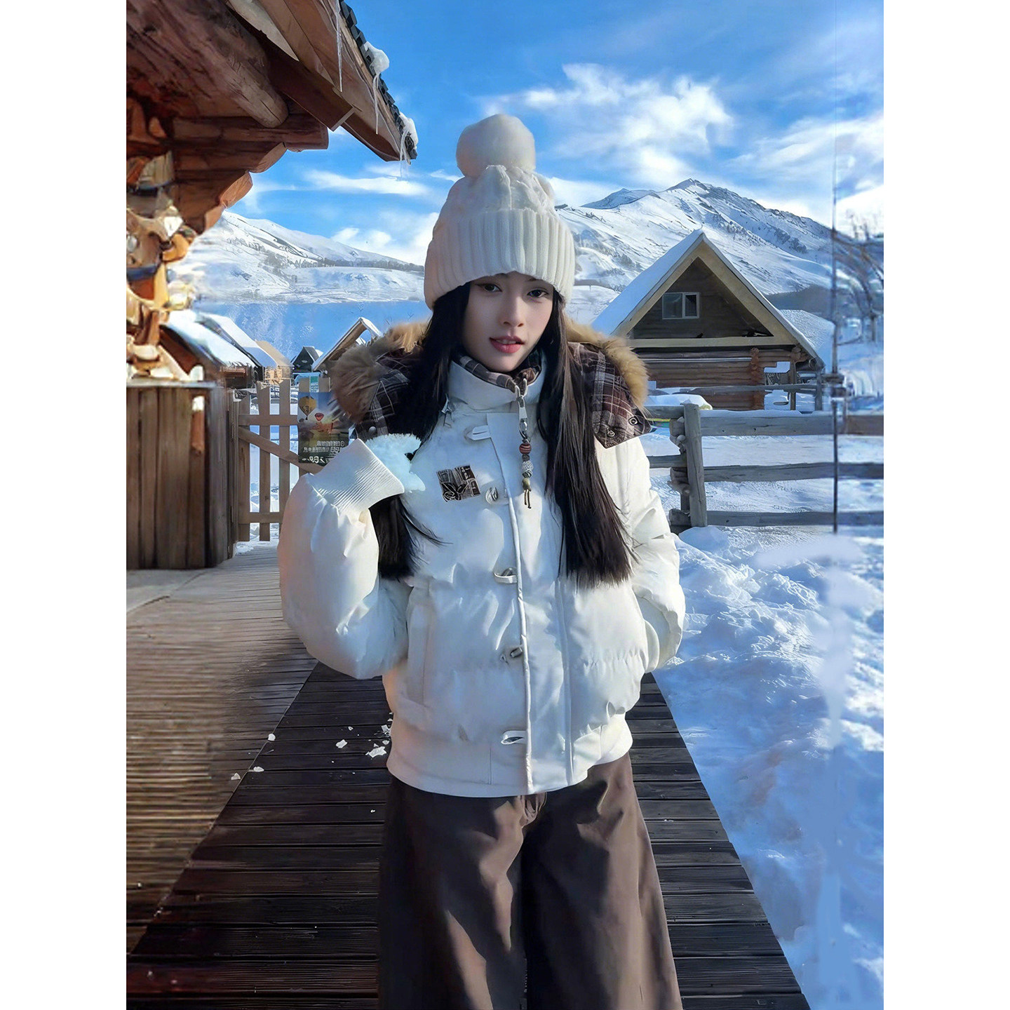 美式可拆卸连帽羽绒棉服男女冬季加绒保暖棉衣短款廓形白色外套,男装,羽绒服,淘宝优惠券,粉丝福利购,淘宝优惠卷