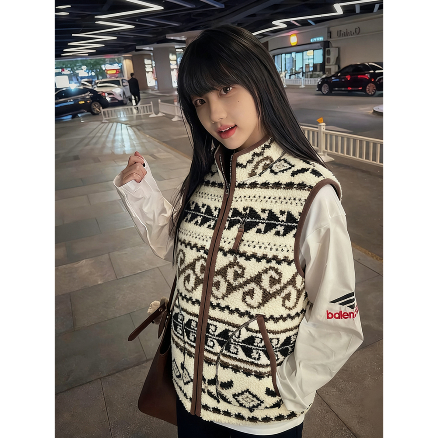 费尔岛羊羔毛马甲男女秋冬