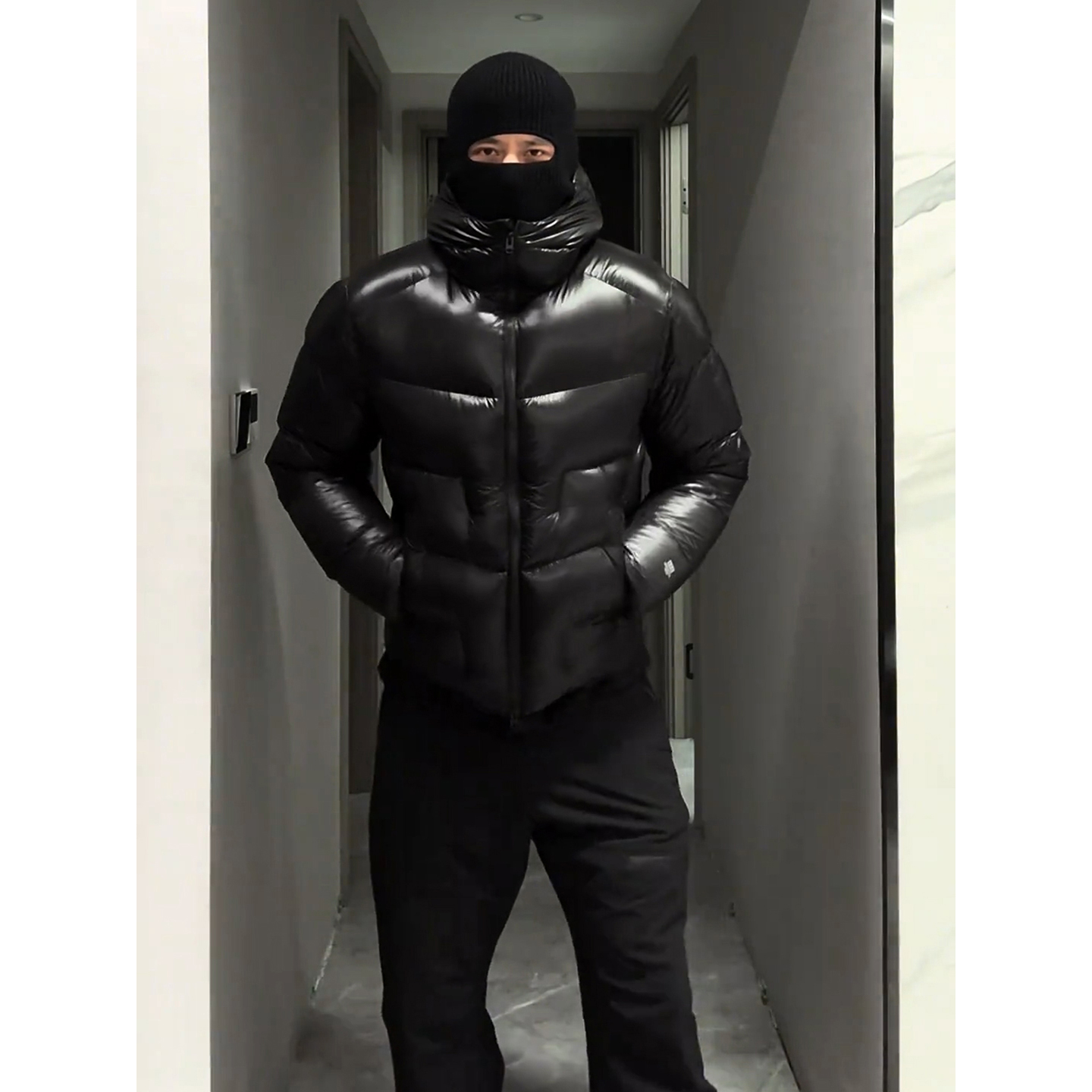 轻量化三防连帽羽绒服东北零下男