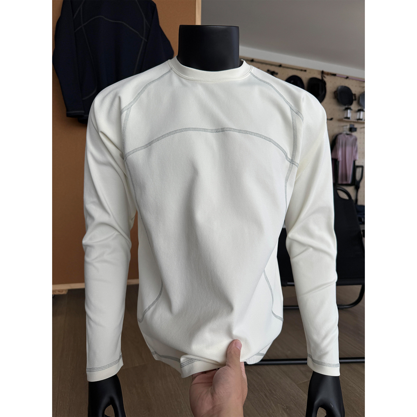 哈苏线速干衣长袖T恤男秋季撞色