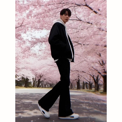 黑色弹力弯刀牛仔裤加厚弯刀裤子