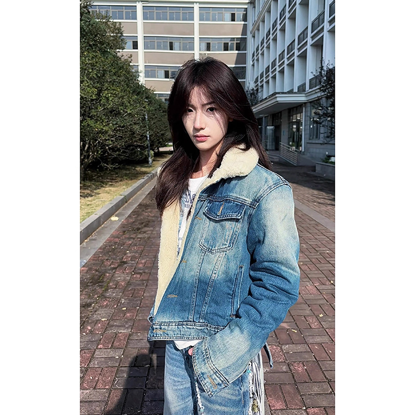 美式复古羊羔绒牛仔外套棉服男冬季水洗做旧翻领棉衣加厚保暖棉袄,男装,棉衣,淘宝优惠券,粉丝福利购,淘宝优惠卷