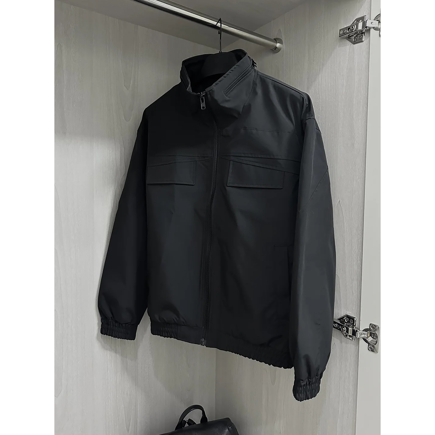 iyaroom黑色三防立领冲锋衣美式