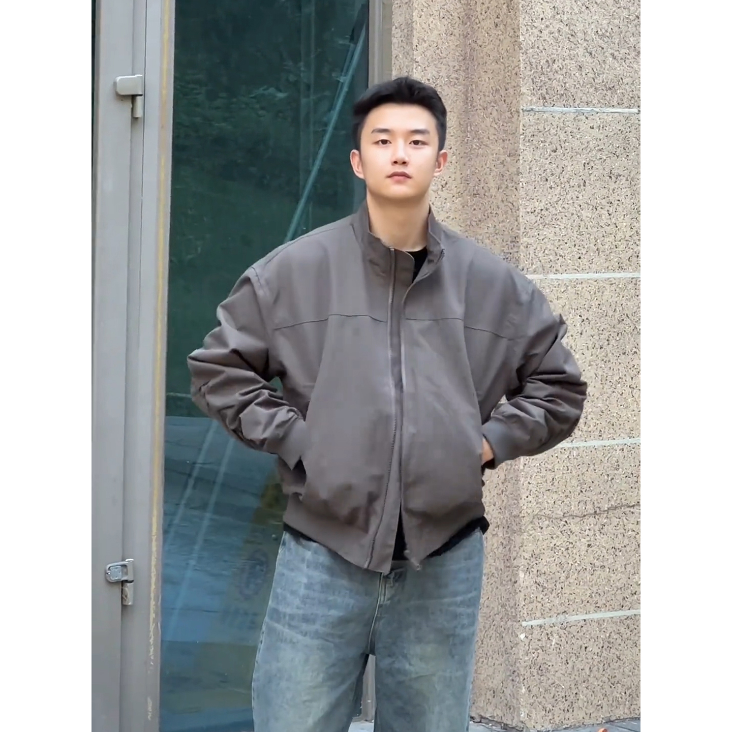 美式哈灵顿外套男秋季飞行夹克