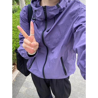 多巴胺乌梅子酱紫色冰丝防晒衣夏
