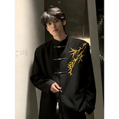 金竹刺绣男士 结婚订婚礼服18岁男孩成人礼西装 新中式 国风西服套装