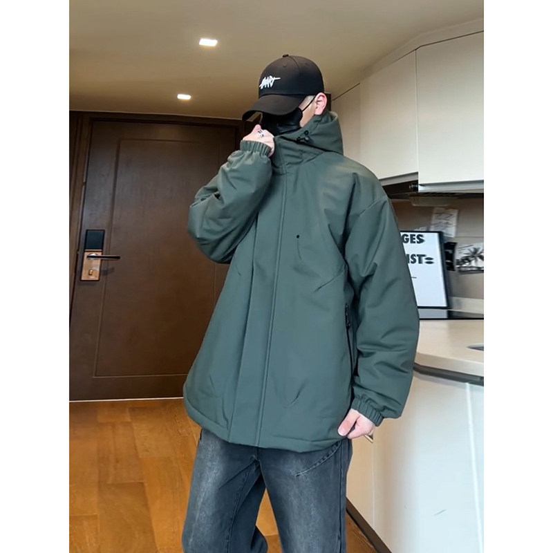 美式户外工装棉服男款冬季加厚