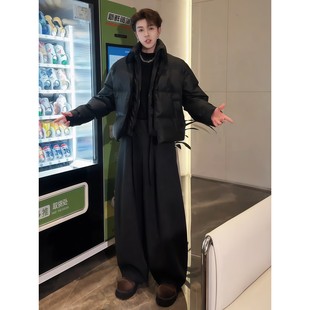 短款 韩版 痞帅立领棉服美式 外套冬装 加厚保暖棉袄子 高级感羽绒男士