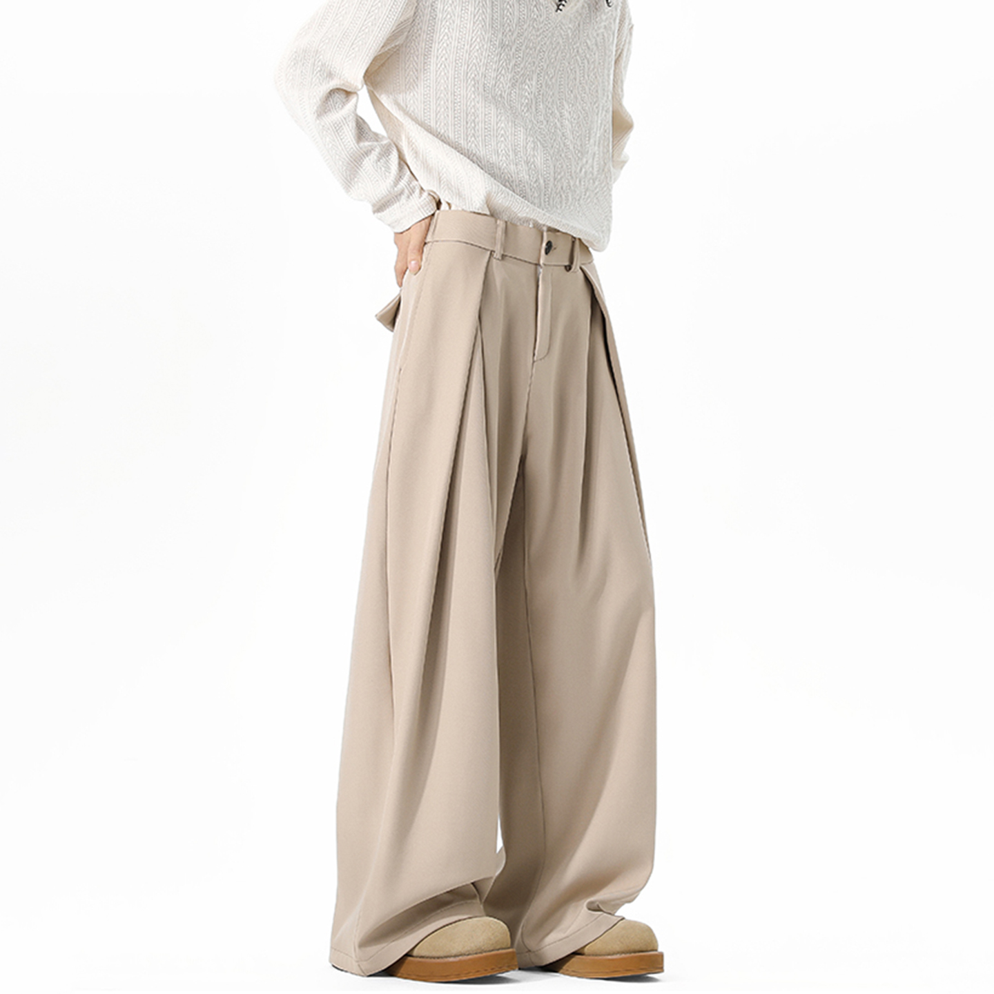 老钱风松弛感西裤男款美式垂感