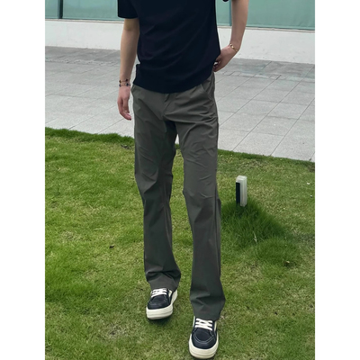 军绿色冰丝速干裤子男款夏季薄款