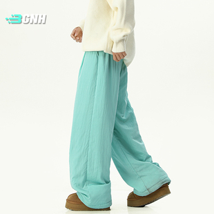 多巴胺冬天外穿棉裤男直筒加绒加厚山本裤子慵懒松弛感保暖防风裤