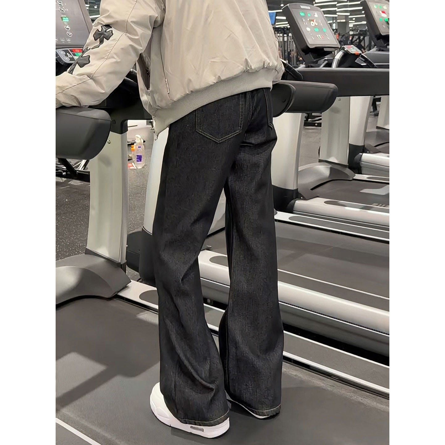黑色丹宁原牛微喇牛仔裤男春季美式复古vibe裤子显腿长直筒微喇裤,男装,牛仔裤,淘宝优惠券,粉丝福利购,淘宝优惠卷