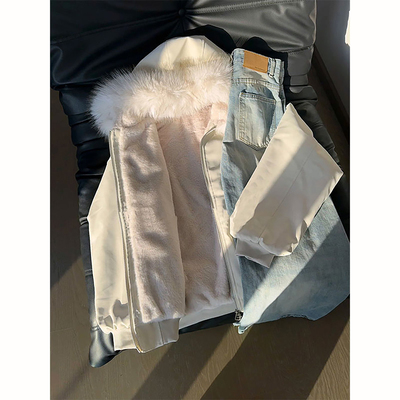 美式毛领正肩棉服男款加厚冬季