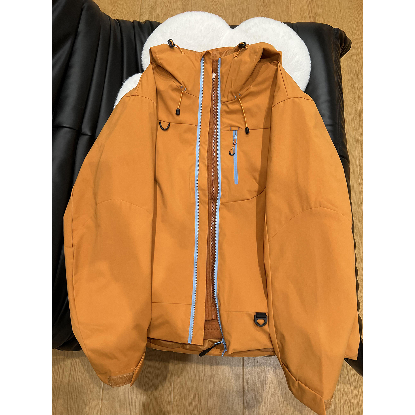 多巴胺金沙橘软壳冲锋衣男款夹克