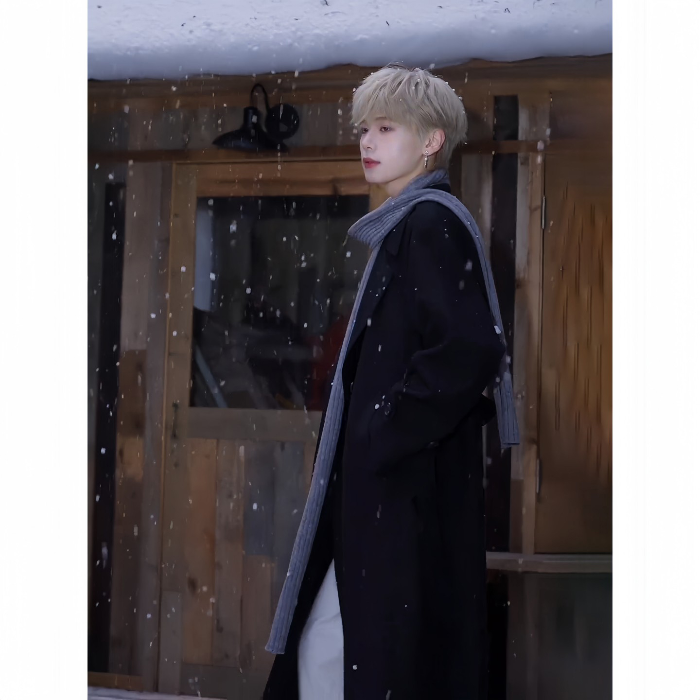 韩版高级感毛呢大衣男冬季长款过膝雅痞英伦风衣加棉加厚呢子外套