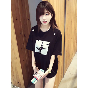 潮流潮牌贴布刺绣短袖男款美式复古重磅正肩T恤cleanfit情侣上衣