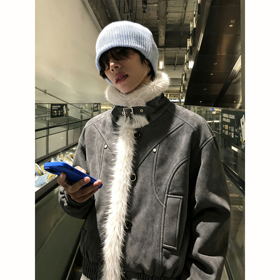 美式复古座山雕棉服男款冬季加绒