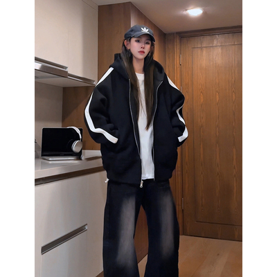 美式boxy短款正肩夹克男款秋季
