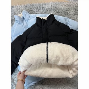 东北零下40度漠河超厚防寒服男款冬季内里羊羔绒外套保暖立领棉衣