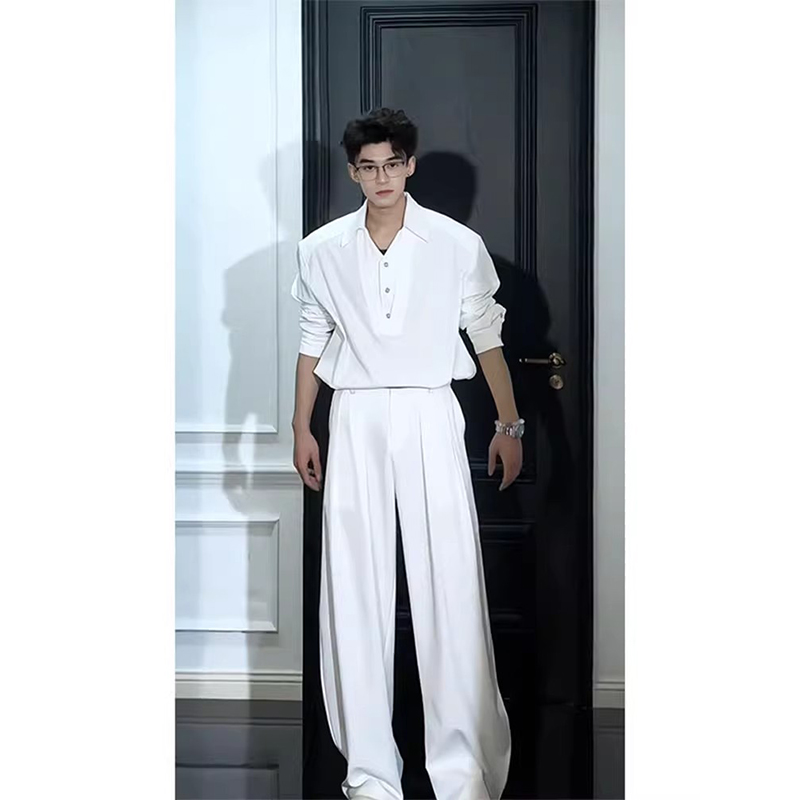 轻奢高级感男士polo衫套装老钱风