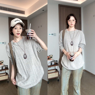 设计感纽扣薄款毛衣男生老钱风