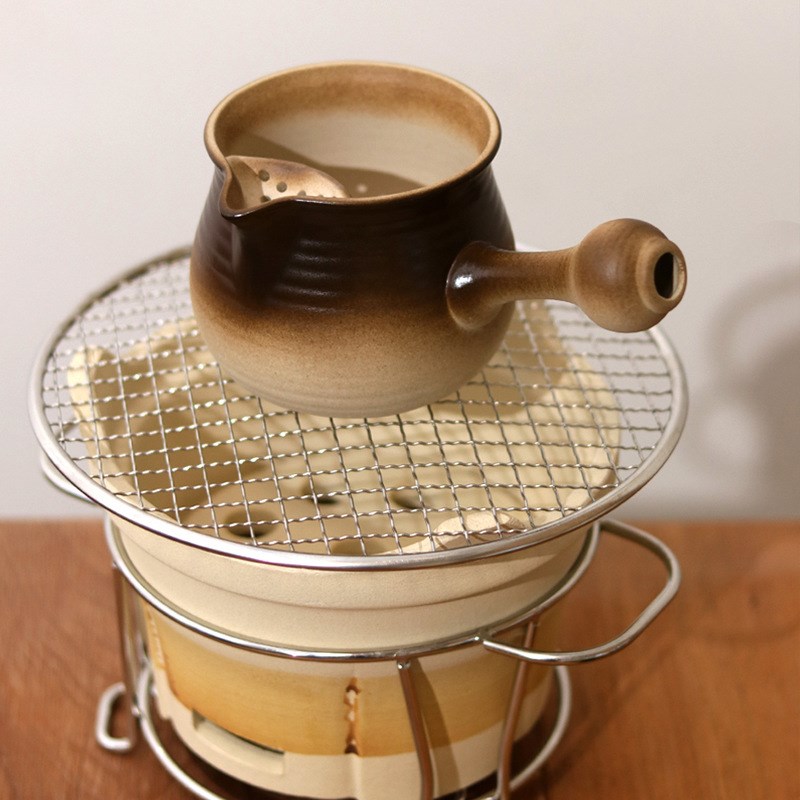 围炉煮茶户外炭火炉配v烤网碳火煮茶壶烤炉日式家用室内