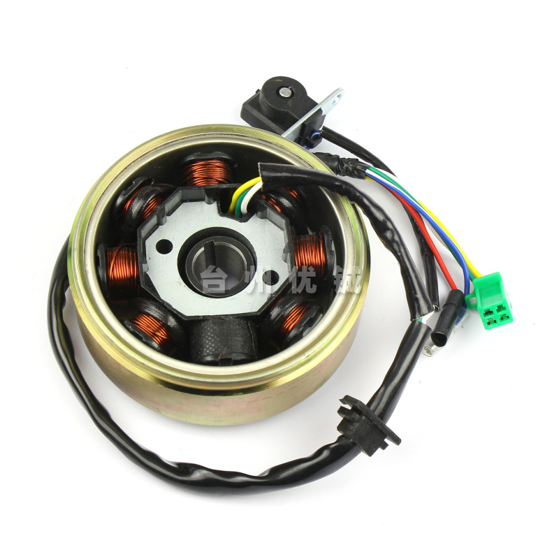 GY6 125/150线圈8极DC 发动机磁电机定子 发电线圈 GY6发动机线圈