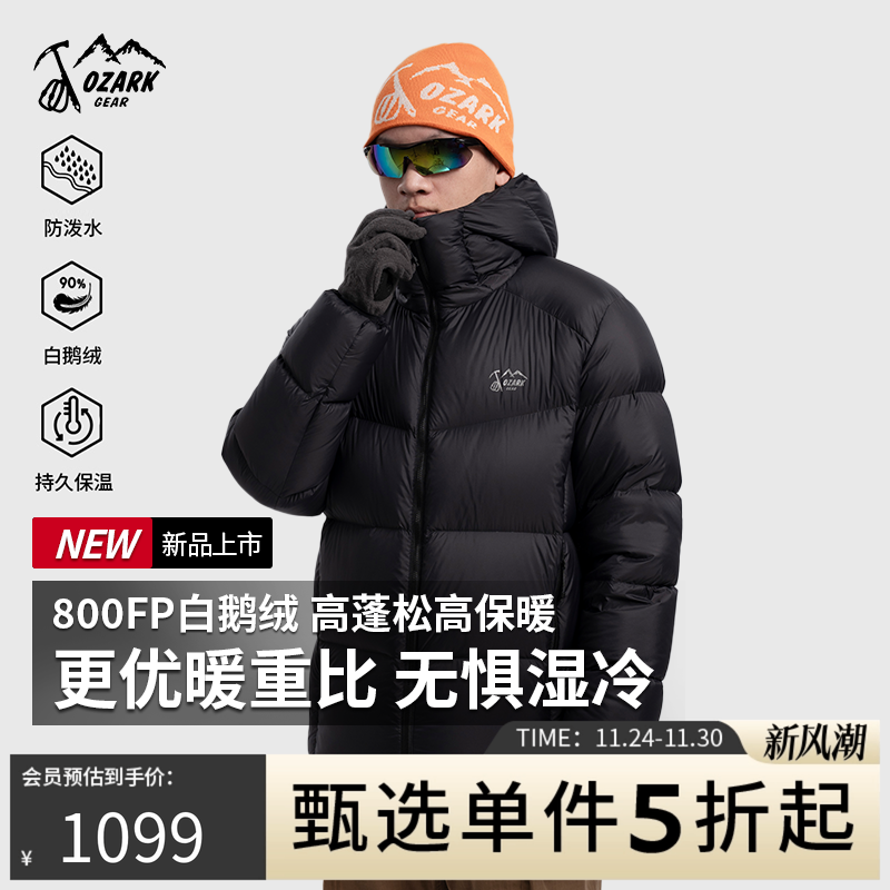 户外防风透气保暖羽绒服