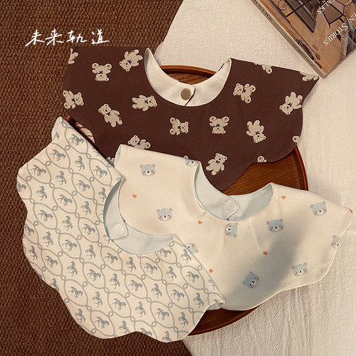 宝宝口水巾婴儿A类纯棉围嘴0-2岁
