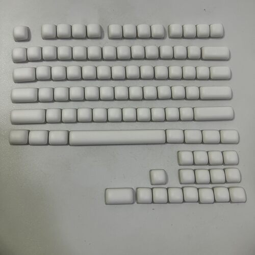 8791键馒头无刻键帽极简白色原素