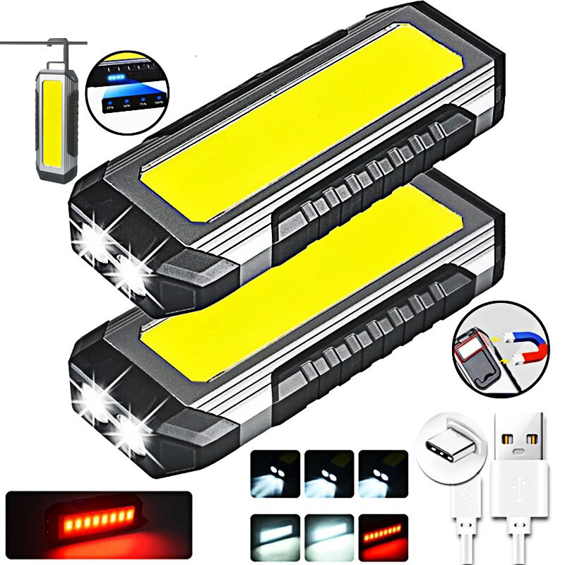 COB工作灯汽修维修手电筒磁铁le