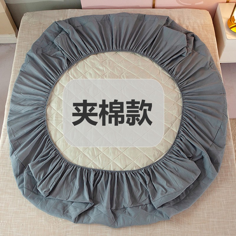 夹棉床笠单件席梦思保护套1.8米m床防尘套棕垫床罩床X垫套纯色棕