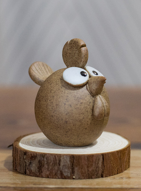 原创可爱十二生肖茶宠q摆件陶瓷迷你复古小狗老虎兔子大象桌面茶