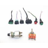 汽车改装 按钮喇叭开关带线AC开关仪表开关铜柄JK260启动按钮开关