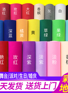 长期红地毯加厚防滑结婚庆典舞台婚礼店铺门口开业迎宾粉紫蓝绿色
