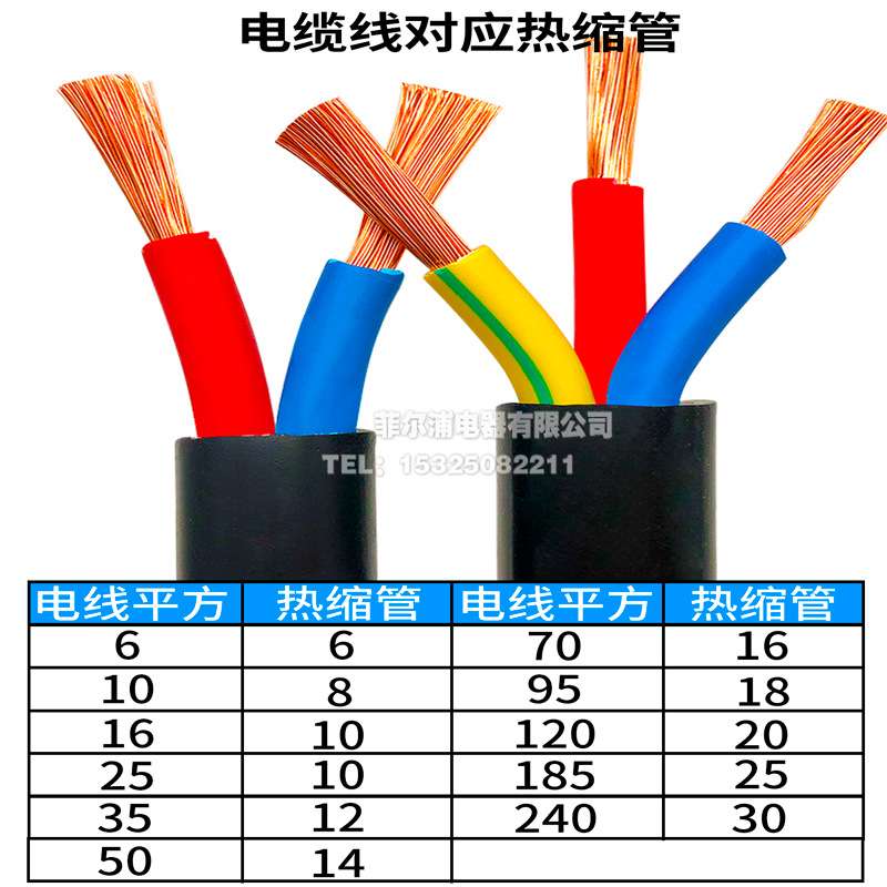 加厚热缩管强收缩绝缘套管接电线保护套1/2/3/4/6/8/10 150mm