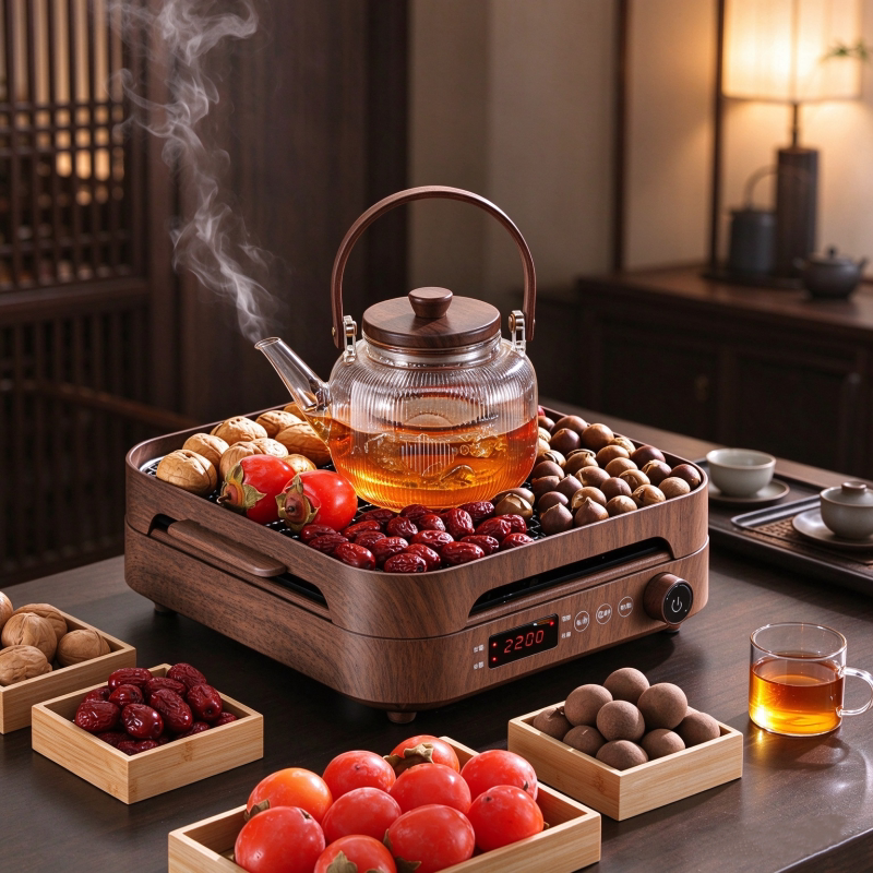 围炉煮茶套装家用茶具玻璃烧水壶电陶炉煮茶器室内庭院多功能烤炉