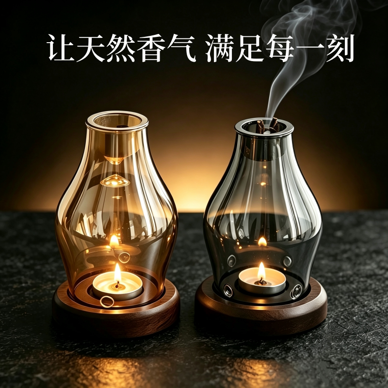 【新品冲量】隔火玻璃蜡烛香薰灯图片