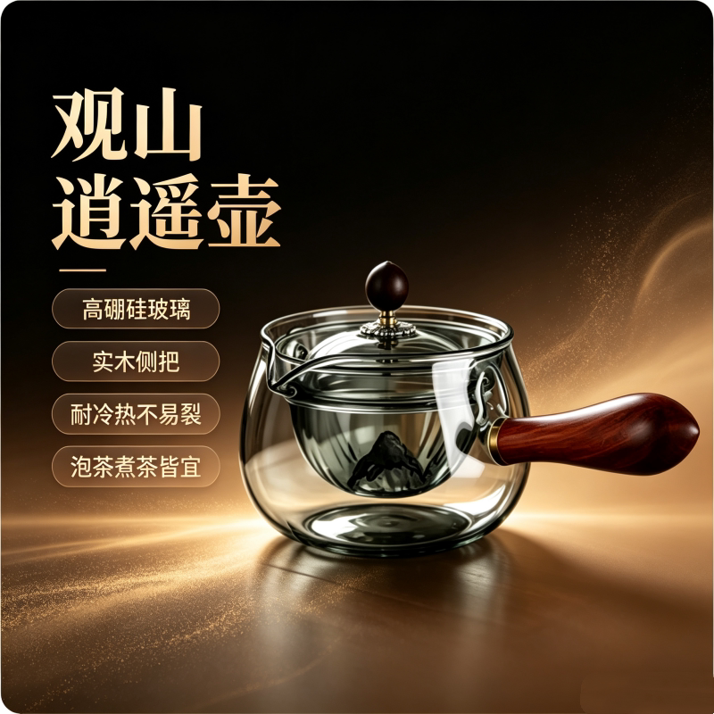 【360度悬浮旋转】观山逍遥壶