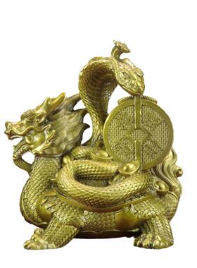 杨铜记铜玄武铜金钱玄武四大神兽玄武家居办公室铜玄武摆件