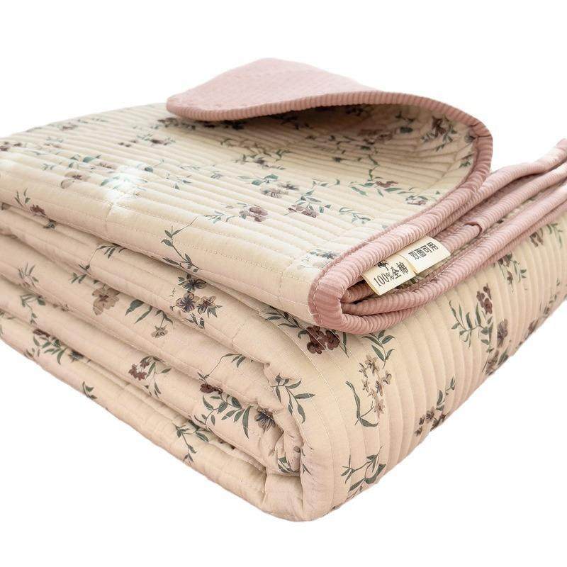 新款ins风全棉床盖软糯夹棉单件纯棉床单加大榻榻米防滑床垫,床上用品,床裙,淘宝优惠券,粉丝福利购,淘宝优惠卷