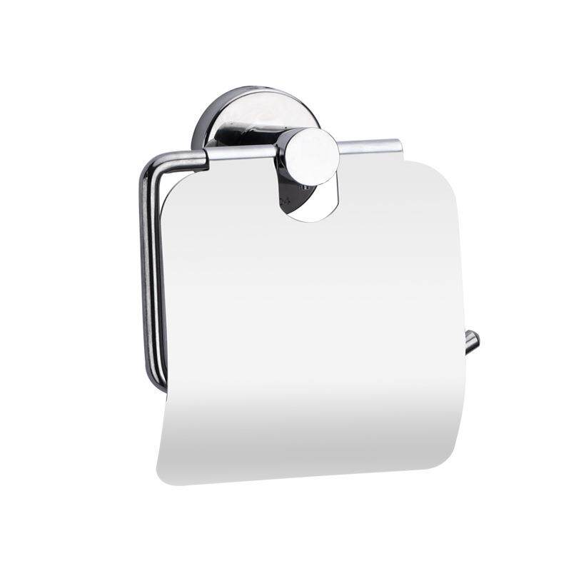 现代简约304不锈钢卫生间纸盒卷纸架防溅水挡板免钉可打孔厕纸架