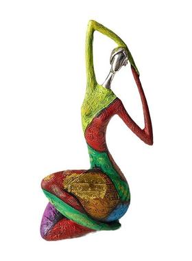 创意抽象人物摆件家居客厅电视柜装饰办公室艺术瑜伽摆设油画女人