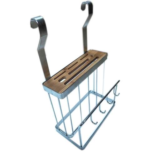 不锈钢厨房多功能刀板架子壁挂式刀架菜板架挂墙收纳架免打孔