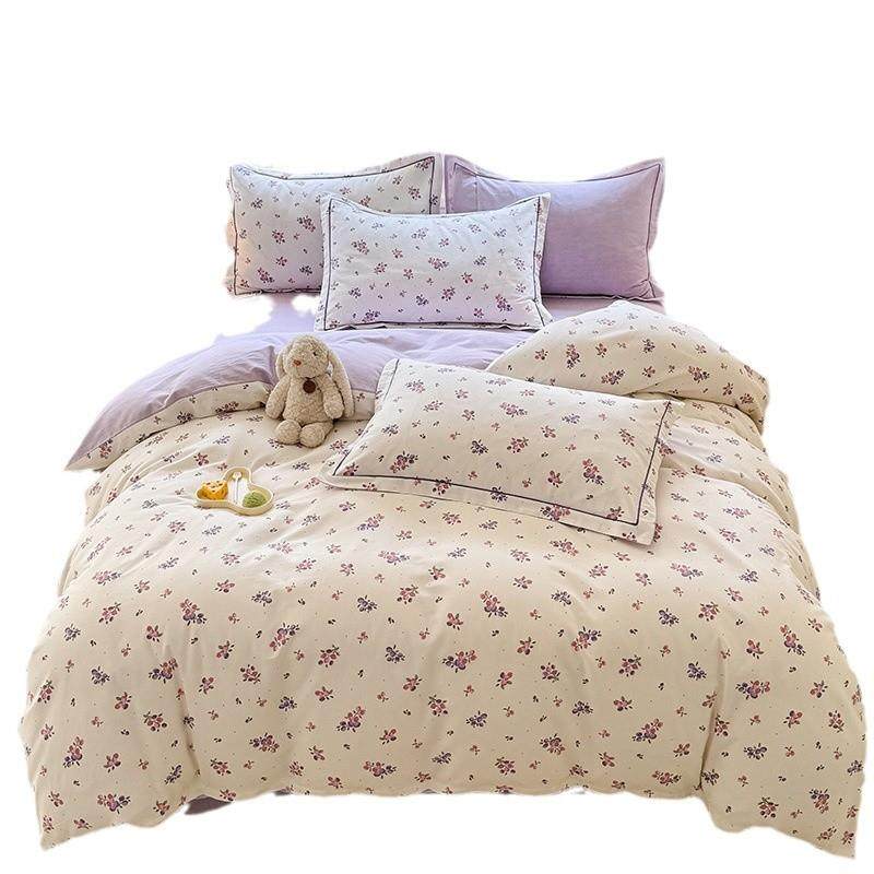 ins风碎花纯棉ab面被套三件套床单秋冬保暖,床上用品,学生床品套件,淘宝优惠券,粉丝福利购,淘宝优惠卷