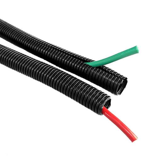 温州全规格现货v0高阻燃汽车束线绝缘保护黑色pp聚丙烯开口波纹管