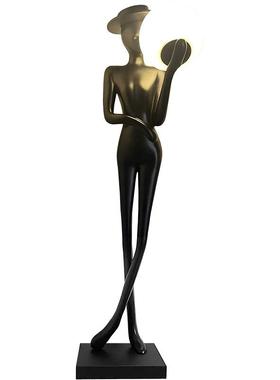 北欧艺术人物雕塑客厅装饰玄关酒柜橱窗摆件家居小型雕塑落地台灯